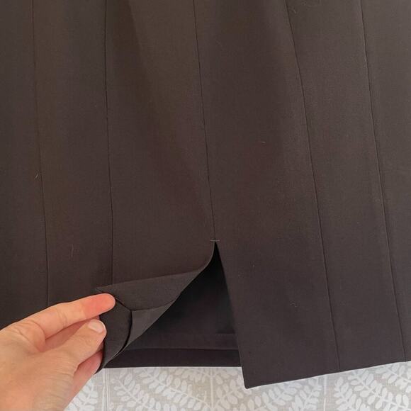 Express Design Studio Brown Pencil Skirt, Classic, Capsule Wardrobe Basic, 6 - Picture 7 of 14